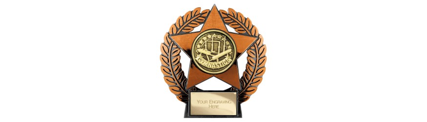 EMPEROR STAR GYMNASTICS RESIN TROPHIES - GOLD, SILVER & BRONZE EMPEROR STAR GYMNASTICS RESIN TROPHIES - GOLD, SILVER & BRONZE